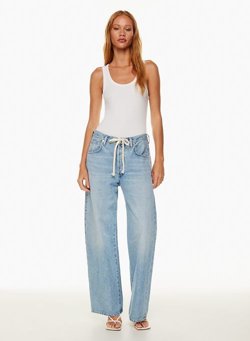 brynn drawstring jean sold by Aritzia