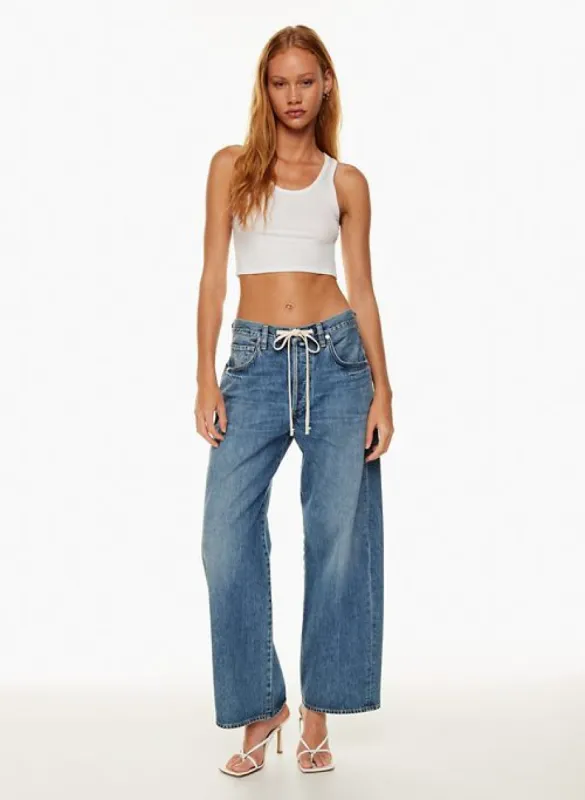 brynn drawstring jean sold by Aritzia
