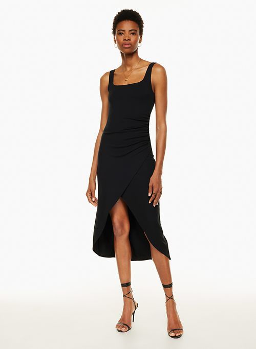 saturn ruched midi dress sold by Aritzia