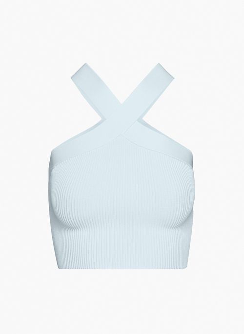 sculpt knit criss cross cropped tank sold by Aritzia product image thumbnail 6