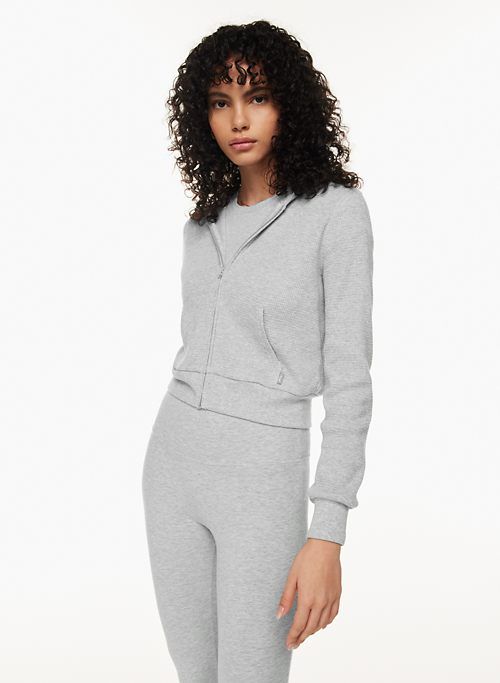 waffle zip hoodie sold by Aritzia