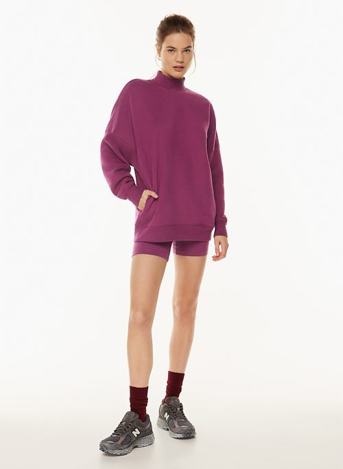cozy fleece mega mock sweatshirt sold by Aritzia