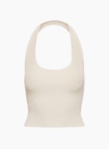 sculpt knit backless halter top sold by Aritzia