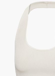 sculpt knit backless halter top sold by Aritzia