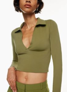 contour polo longsleeve sold by Aritzia