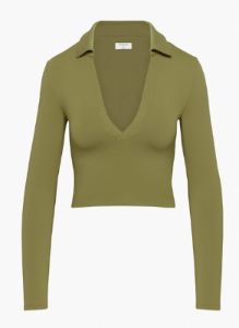 contour polo longsleeve sold by Aritzia