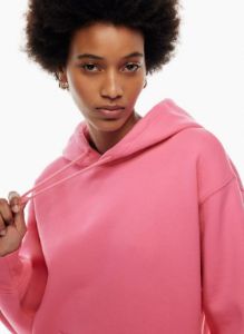 cozy fleece boyfriend hoodie sold by Aritzia