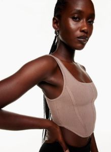 sculpt knit bustier tank sold by Aritzia