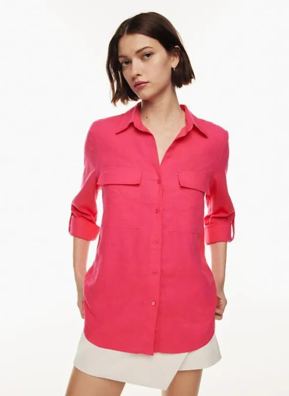 utility linen shirt sold by Aritzia