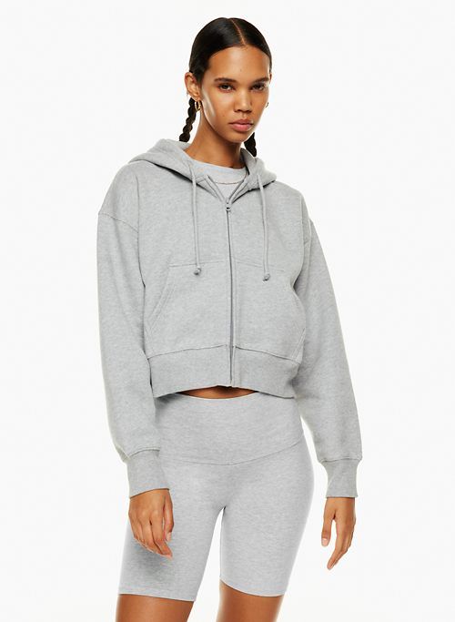 cozy fleece boyfriend boxy zip hoodie sold by Aritzia