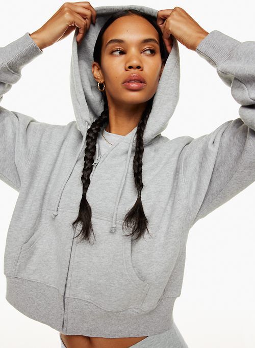 cozy fleece boyfriend boxy zip hoodie sold by Aritzia product image thumbnail 2