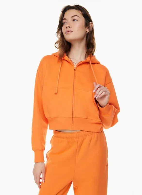 cozy fleece boyfriend boxy zip hoodie sold by Aritzia