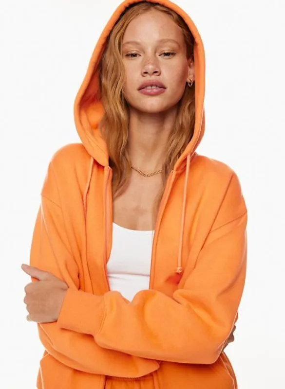 cozy fleece boyfriend zip hoodie sold by Aritzia