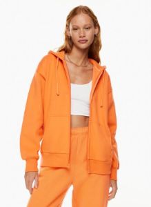 cozy fleece boyfriend zip hoodie sold by Aritzia
