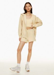 cozy fleece boyfriend zip hoodie sold by Aritzia