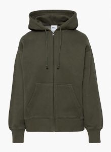 cozy fleece boyfriend zip hoodie sold by Aritzia