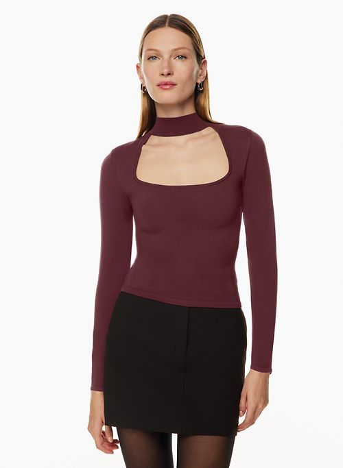florine sculpt knit sweater sold by Aritzia
