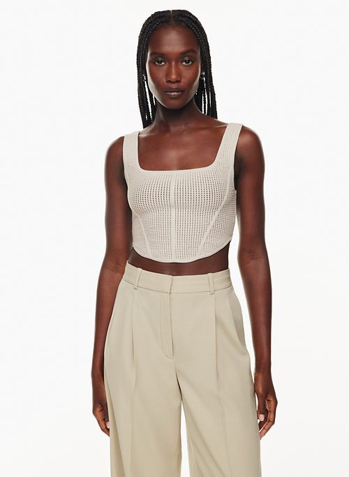 sculpt knit bustier tank sold by Aritzia