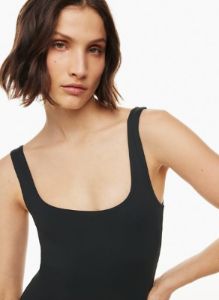 contour squareneck romper sold by Aritzia