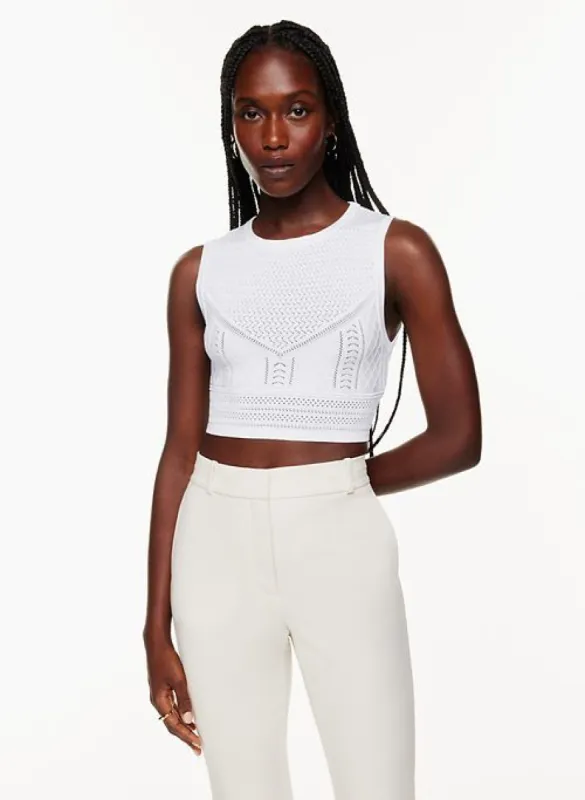 pointelle tank sold by Aritzia
