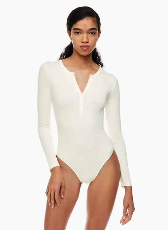 henley bodysuit sold by Aritzia