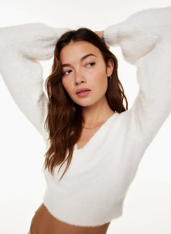 kitten v-neck sweater made by Aritzia