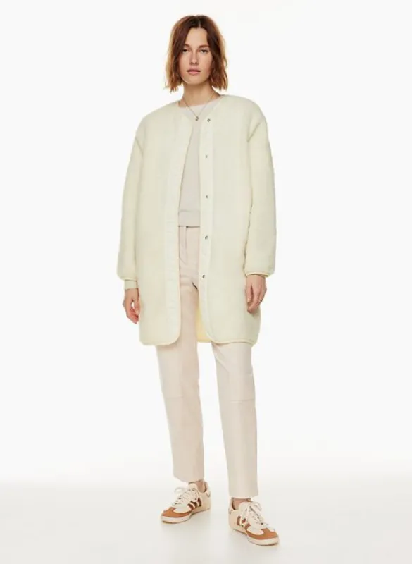 sherpa long liner jacket sold by Aritzia