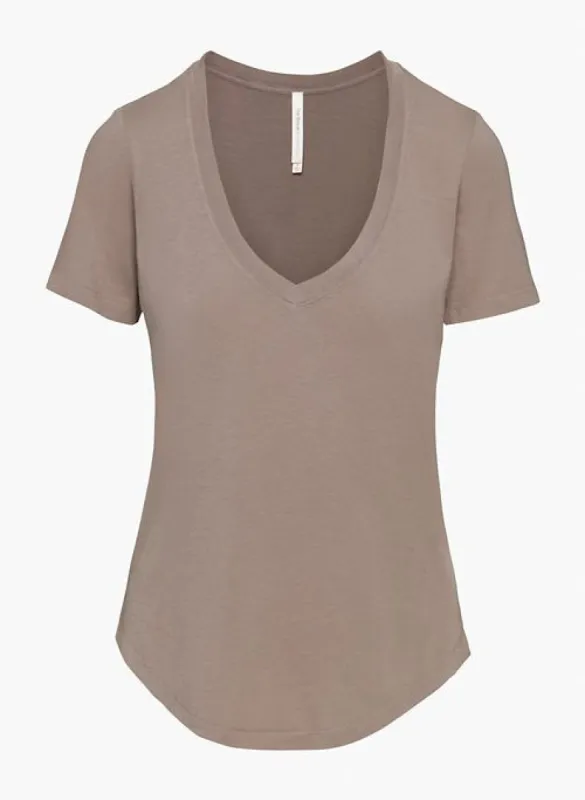 foundation v-neck t-shirt sold by Aritzia