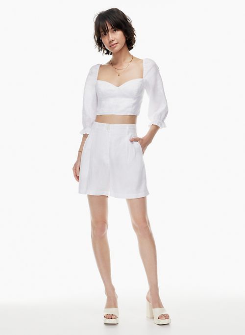 chariot linen short sold by Aritzia