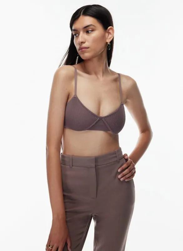 sculpt knit bra top sold by Aritzia