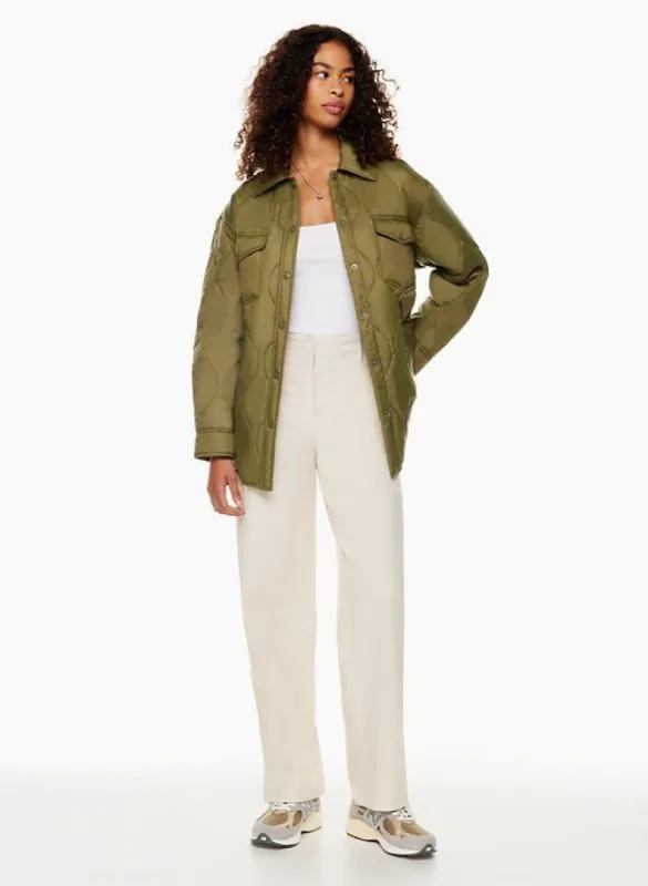 the ganna™ insulated shirt jacket sold by Aritzia