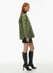 evergreen quilted jacket sold by Aritzia