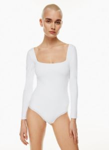 Babaton Women's Contour Squareneck Longsleeve Bodysuit in Black size 2XS sold by Aritzia