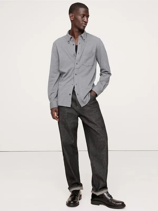 Luxury-Touch Pique Shirt sold by Banana Republic