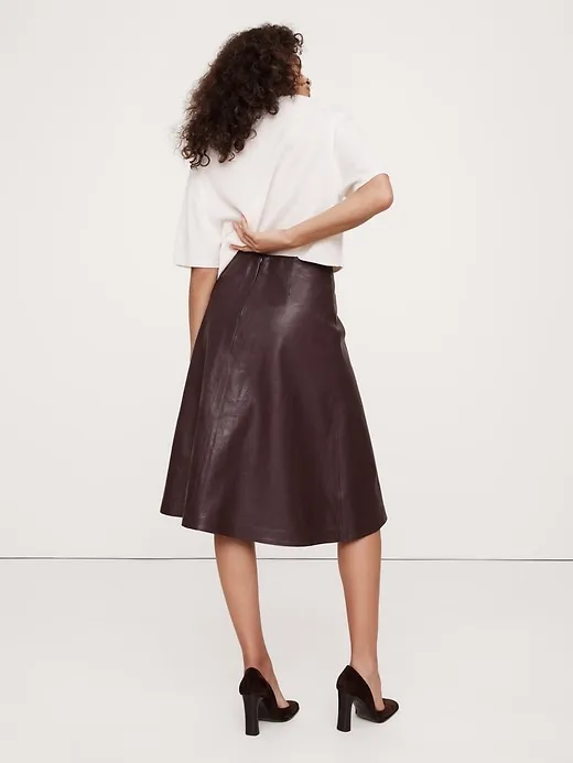 Lambskin Leather Skirt sold by Banana Republic product image thumbnail 2