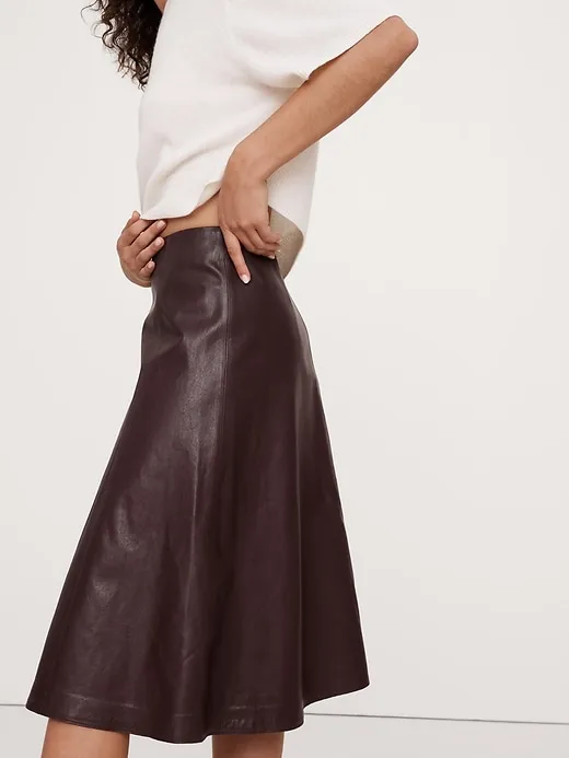Lambskin Leather Skirt sold by Banana Republic product image thumbnail 3