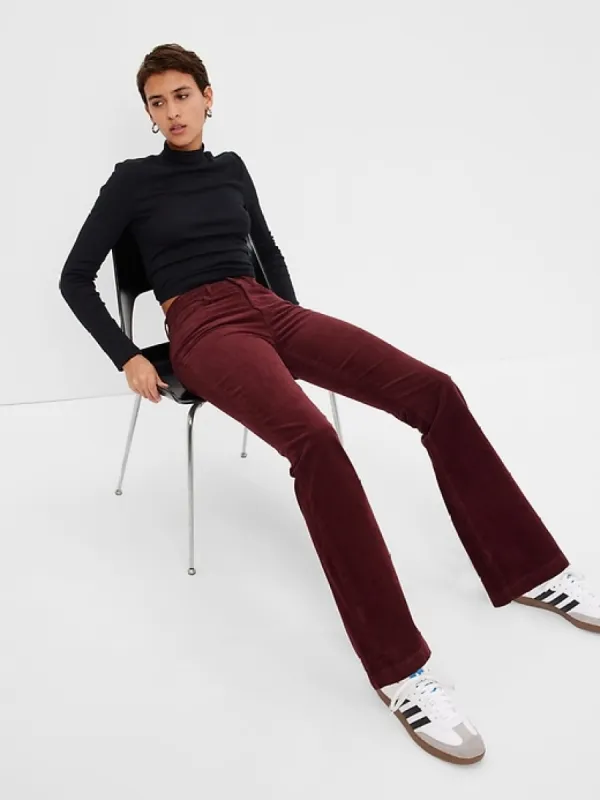 High Rise Corduroy '70s Flare Jeans with Washwell sold by GAP