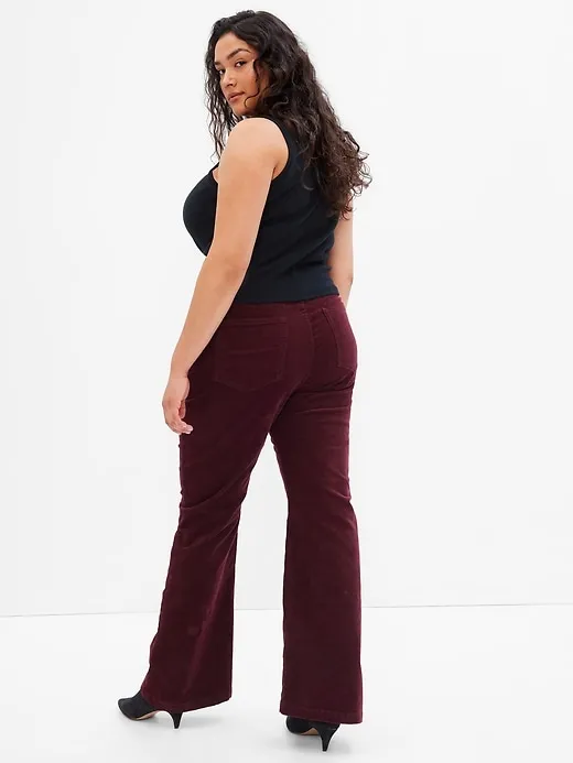 High Rise Corduroy '70s Flare Jeans with Washwell sold by GAP product image thumbnail 5