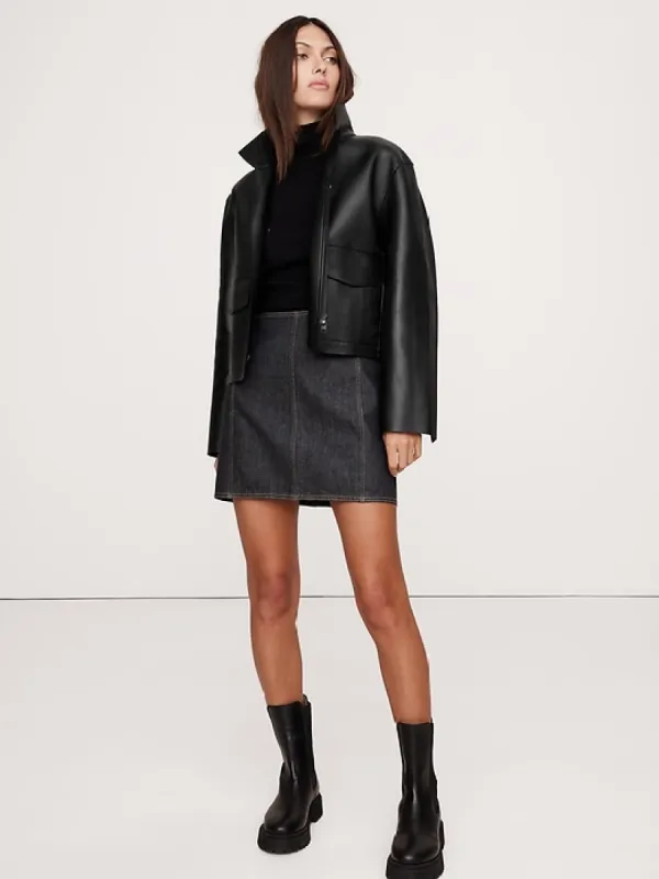 Bonded Leather Jacket sold by Banana Republic