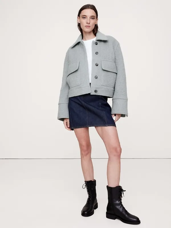 Wool Bouclé Cropped Jacket sold by Banana Republic