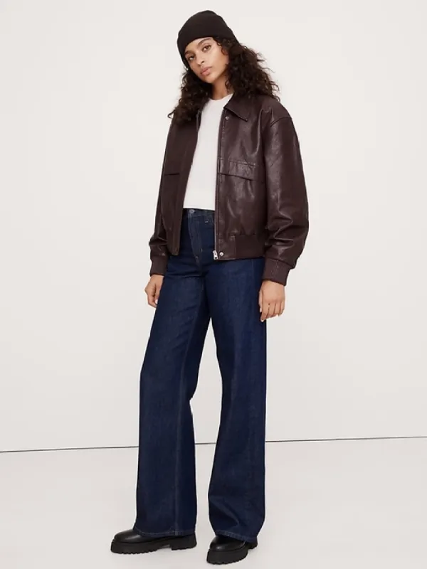Leather Bomber Jacket sold by Banana Republic