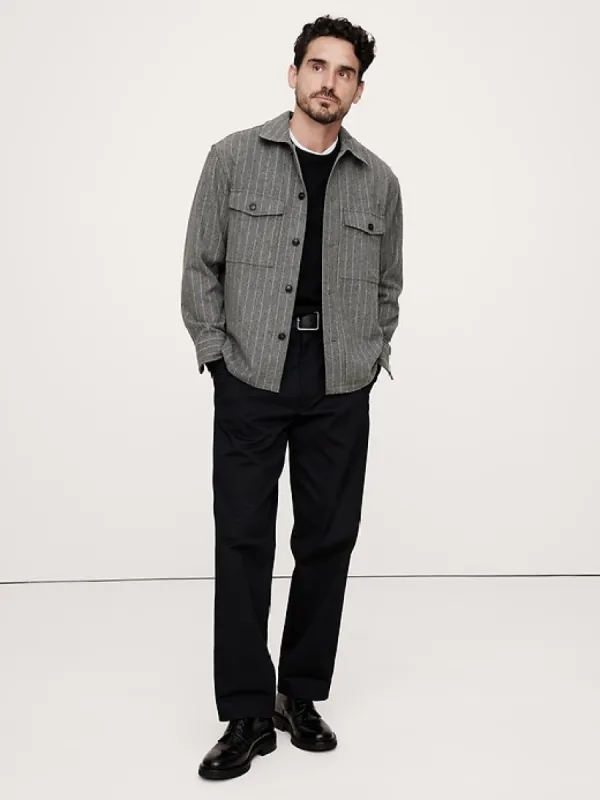Relaxed Wool-Blend Overshirt sold by Banana Republic