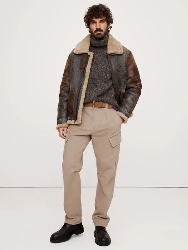 Merino-Cashmere Cable-Knit Turtleneck Sweater sold by Banana Republic