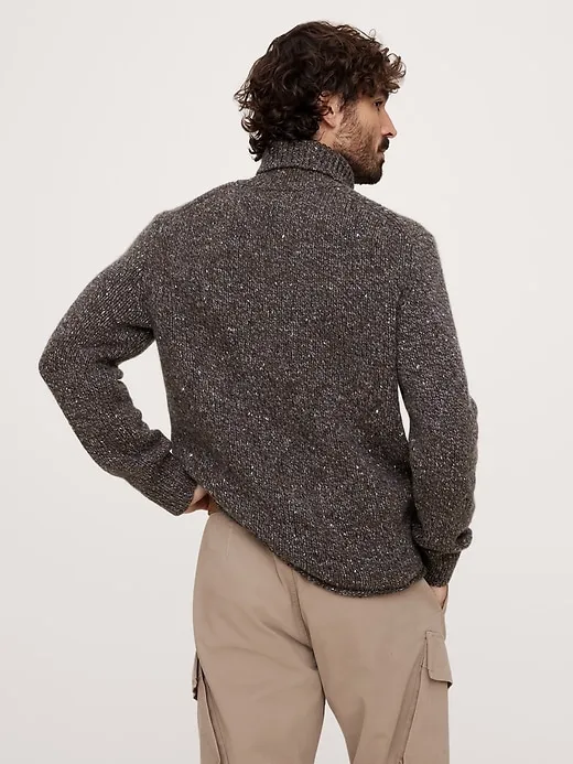Merino-Cashmere Cable-Knit Turtleneck Sweater sold by Banana Republic product image thumbnail 2