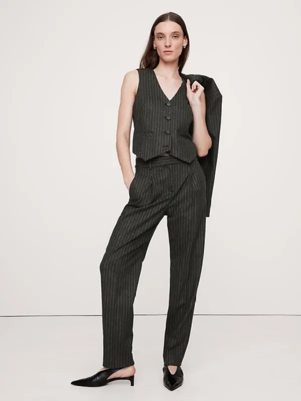 Pinstripe Flannel Vest sold by Banana Republic