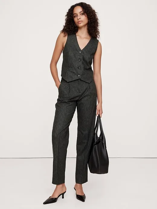 Pinstripe Flannel Vest sold by Banana Republic product image thumbnail 5