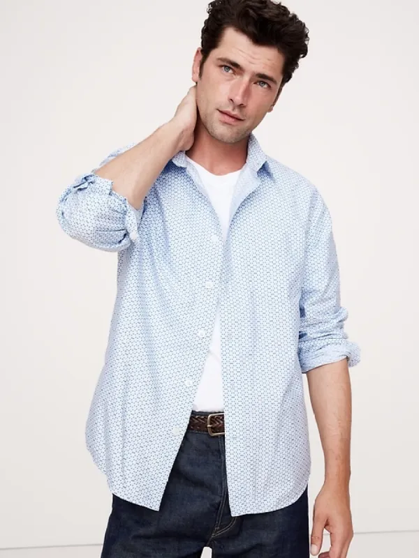 Washed Cotton Poplin Shirt sold by Banana Republic