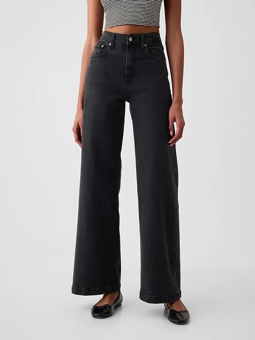High Rise Stride Wide-Leg Jeans sold by GAP product image thumbnail 2