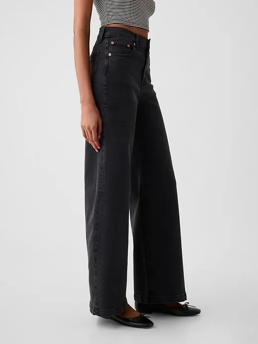 High Rise Stride Wide-Leg Jeans sold by GAP product image thumbnail 3