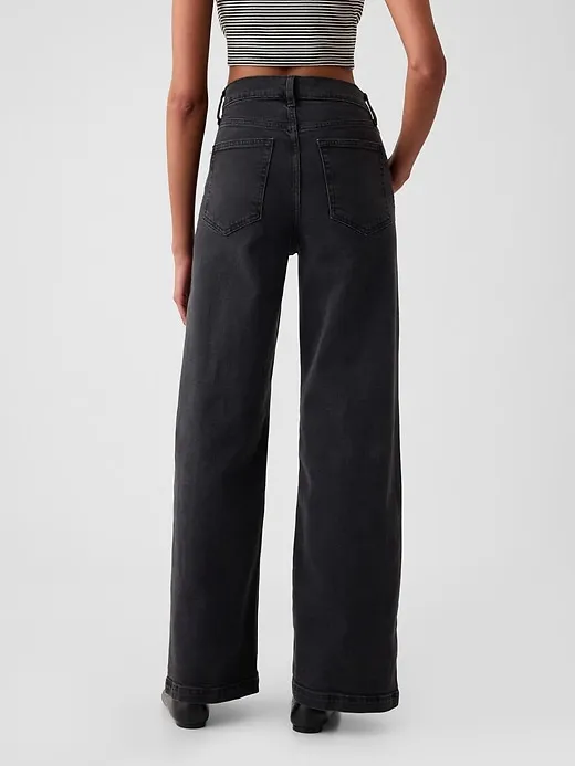 High Rise Stride Wide-Leg Jeans sold by GAP product image thumbnail 4